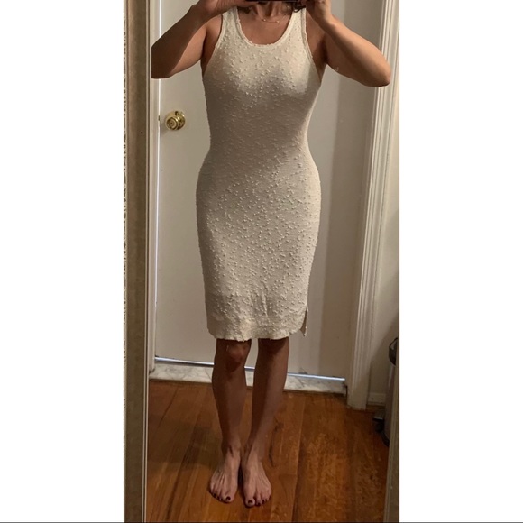 Rag & Bone Ivory White nubby textured tank dress. - Picture 7 of 12